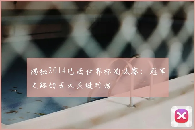 揭秘2014巴西世界杯淘汰赛：冠军之路的五大关键对话